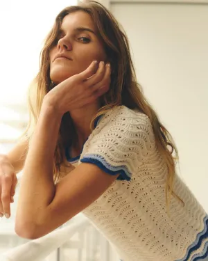 PHAEDRA TOP-INDIGO WAVE/IVORY