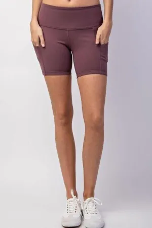 Plum Waistband Yoga pant with side pocket
