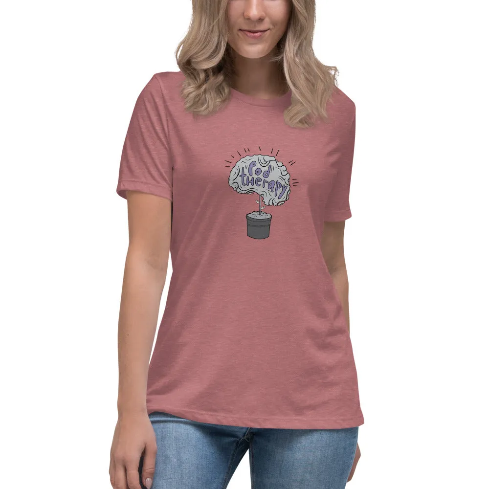 Pod Therapy Women's Relaxed T-Shirt - Grey Logo