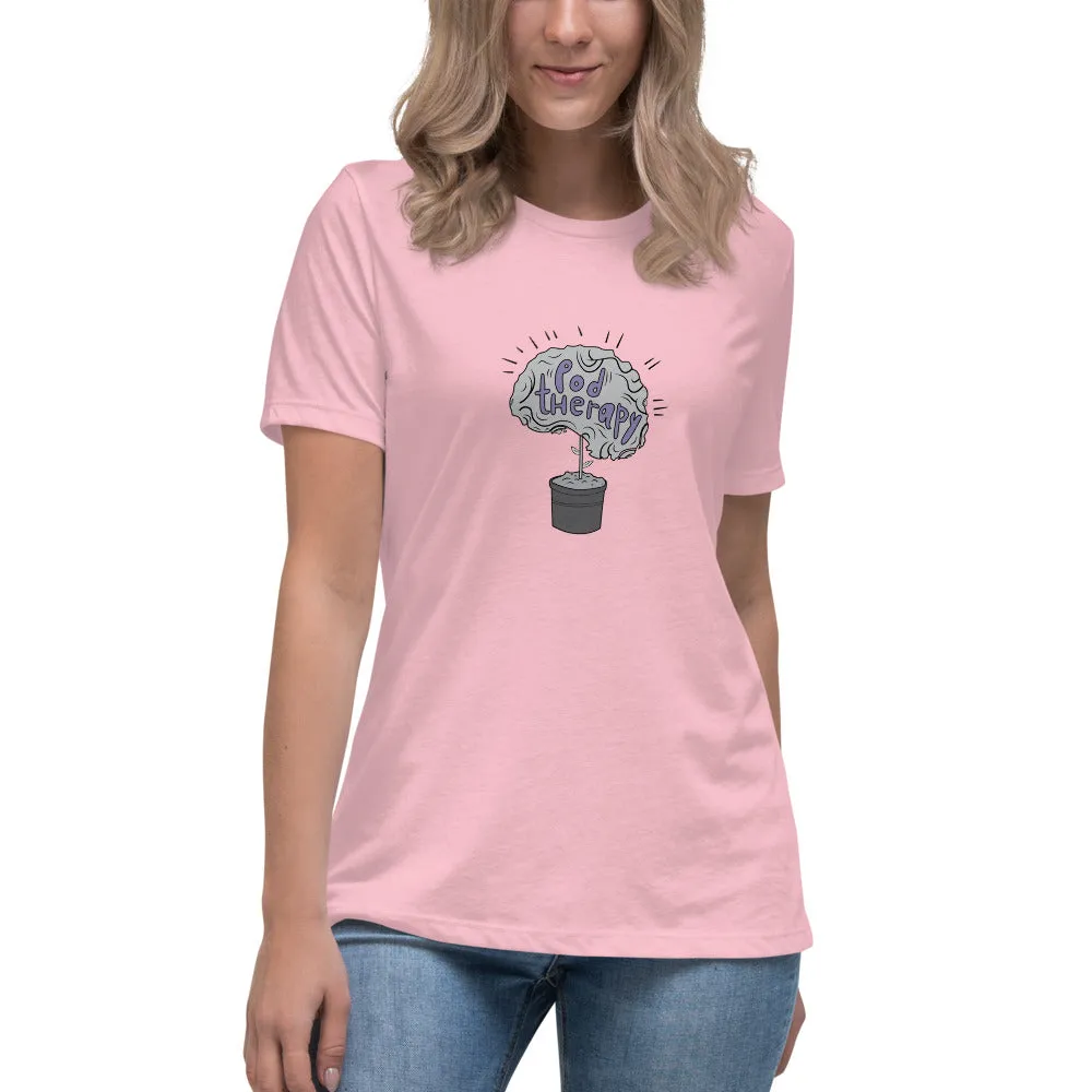 Pod Therapy Women's Relaxed T-Shirt - Grey Logo