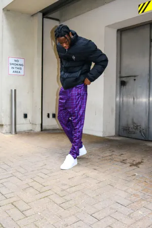 Purple Check Tailored Trouser