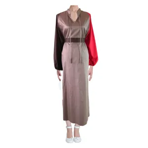 Red and Brown Moroccan Dress