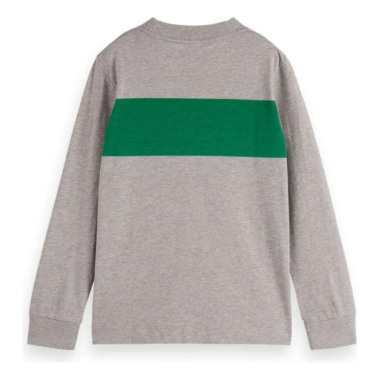 Relaxed Fit Panelled T-Shirt - Grey Melange