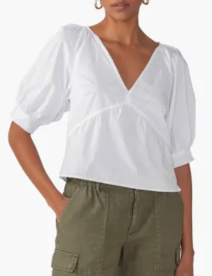 Sanctuary V-Neck Poplin Top