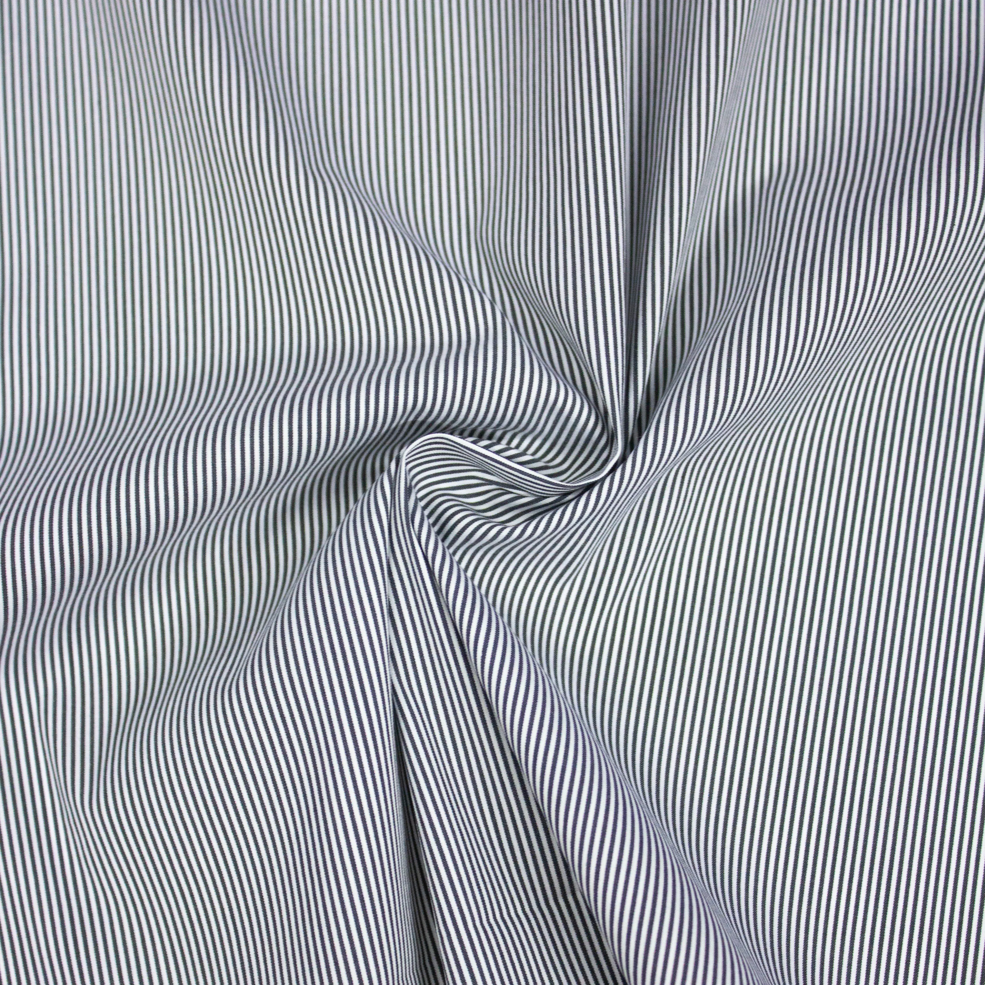 Simon Blue Striped Cotton Stretch