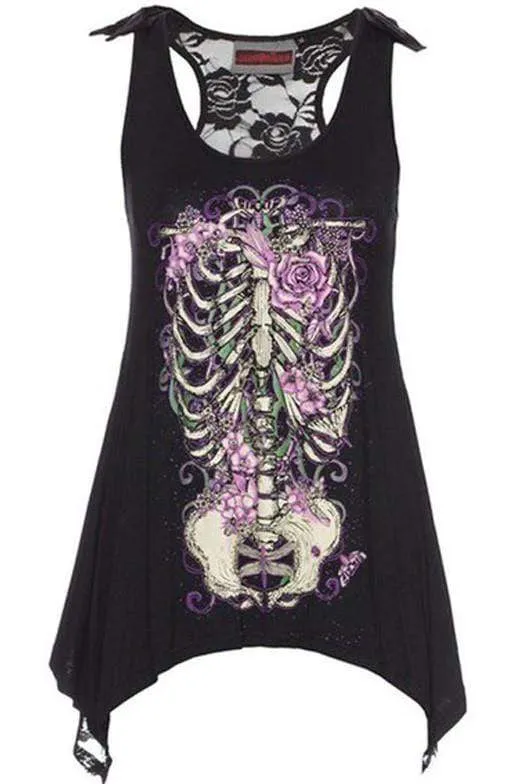 Skull Sleeveless Tops