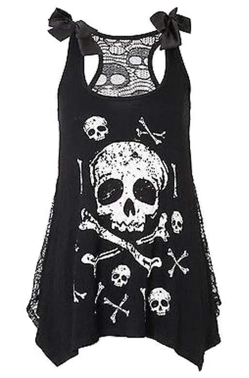 Skull Sleeveless Tops