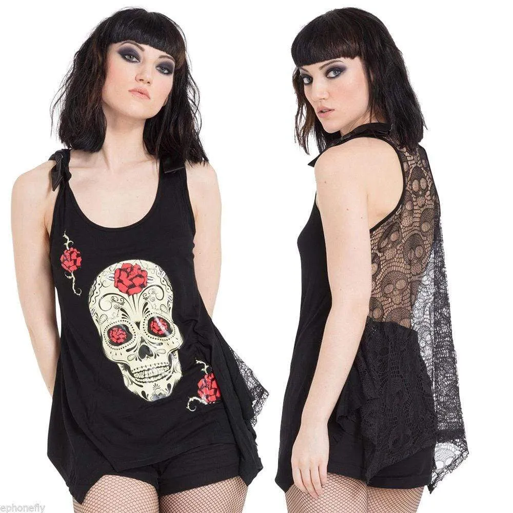 Skull Sleeveless Tops