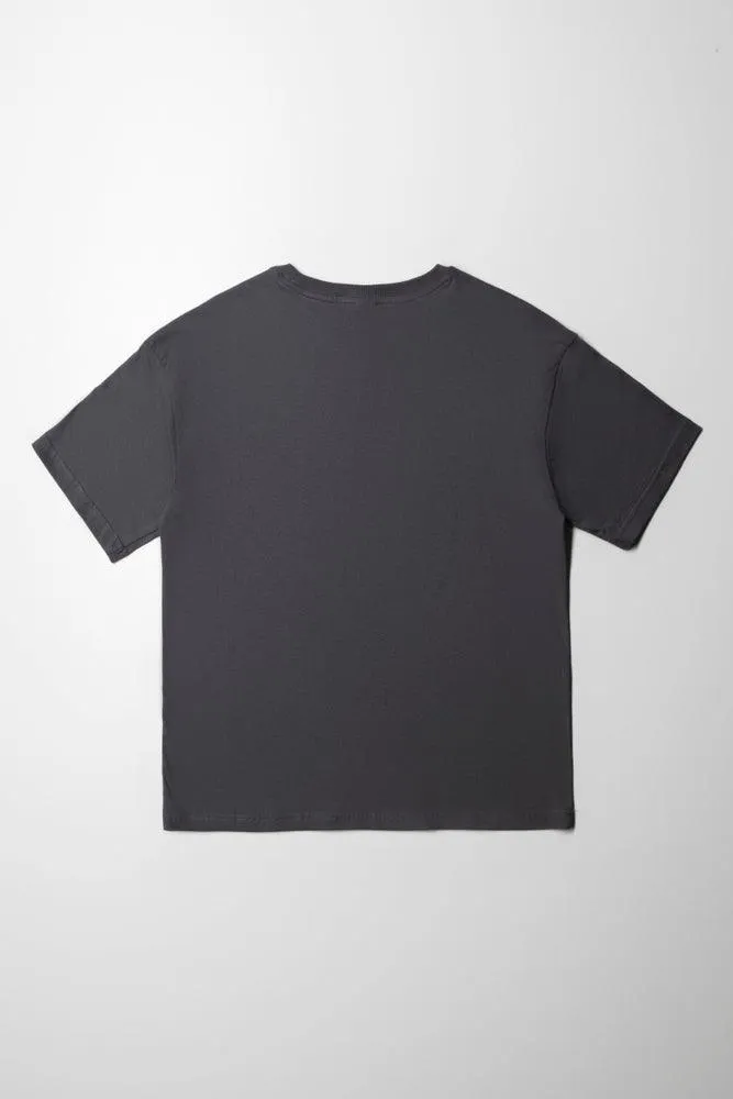 Smileyworld Oversized Short Sleeve T-Shirt Dark Grey