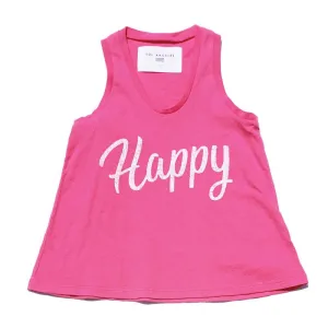 Sol Angeles Pink Happy Flare Girls Tank