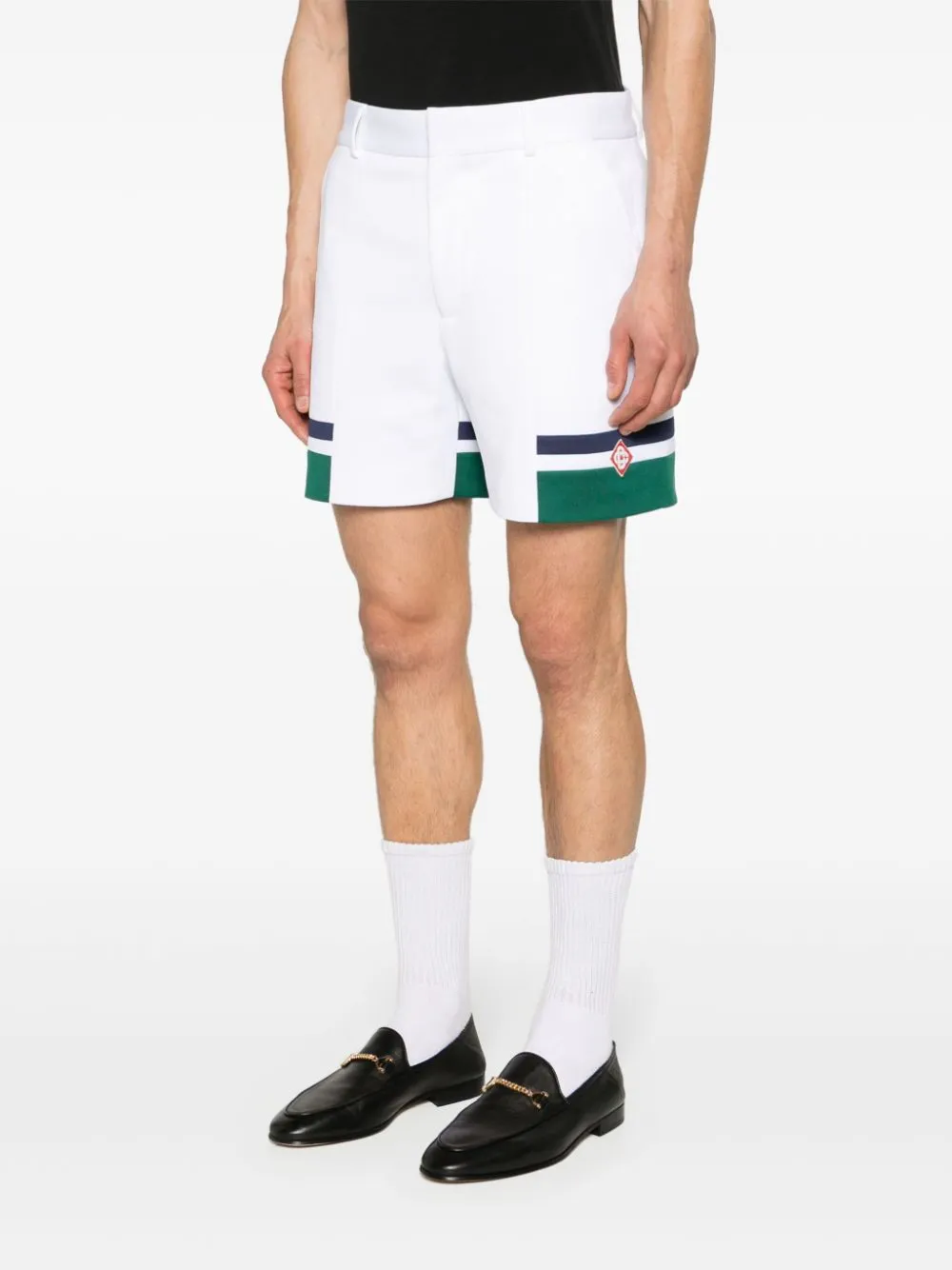 Sports stripe-detail shorts