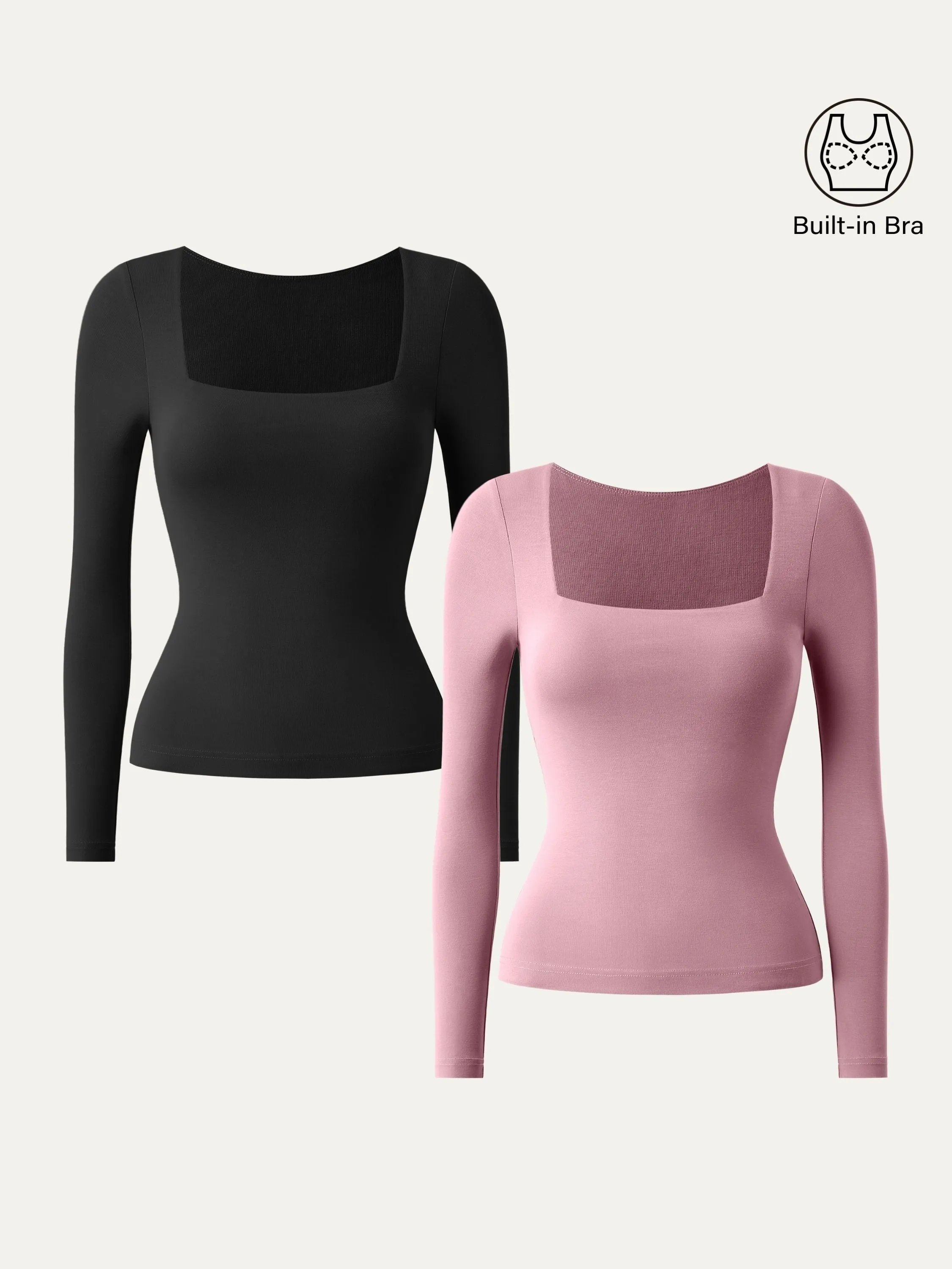 Square Neck Long Sleeve New Airy Brami
