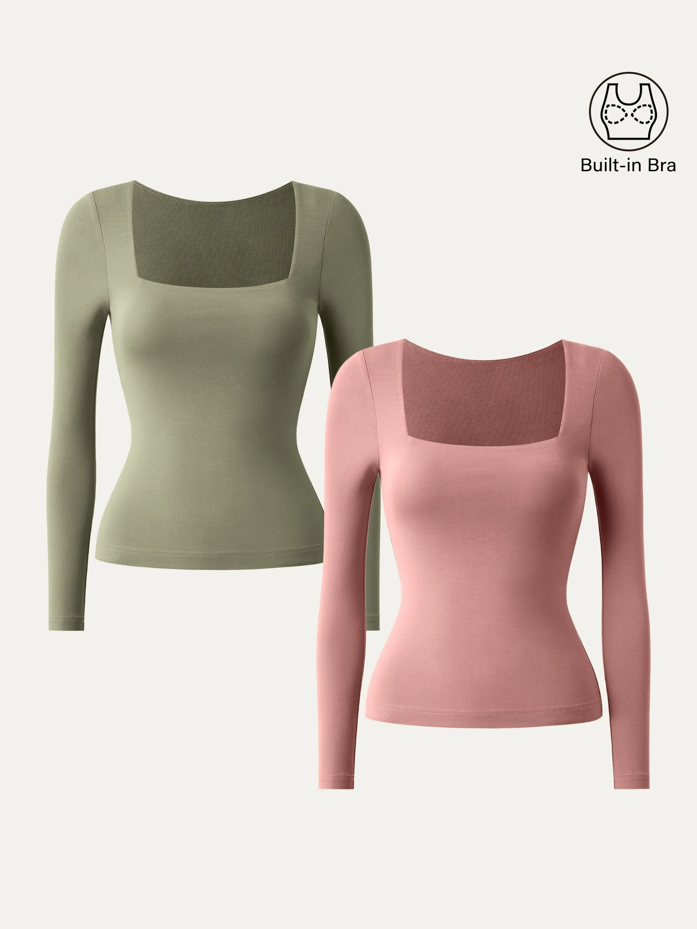 Square Neck Long Sleeve New Airy Brami