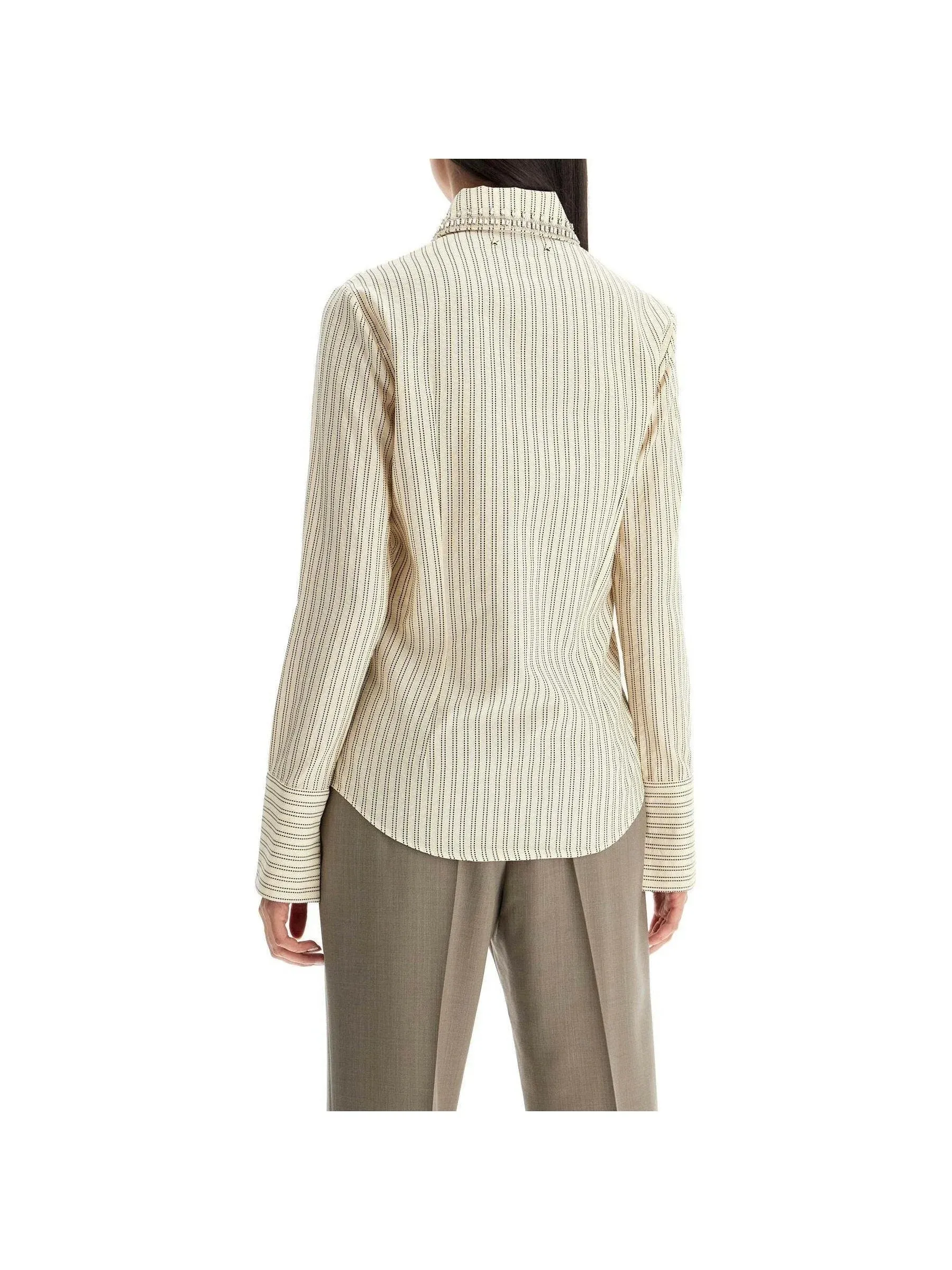 Striped Button-Up Cotton Shirt