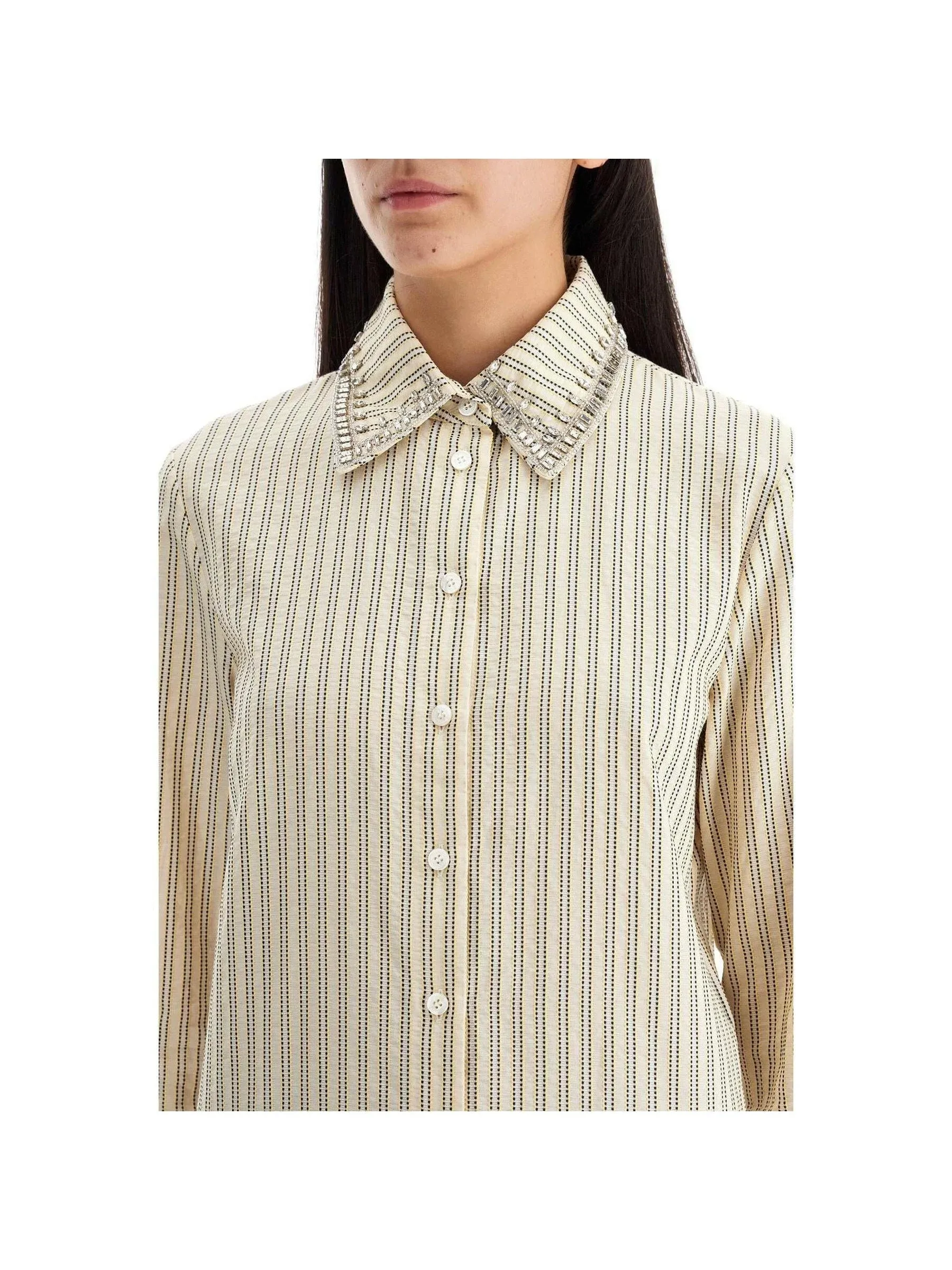 Striped Button-Up Cotton Shirt
