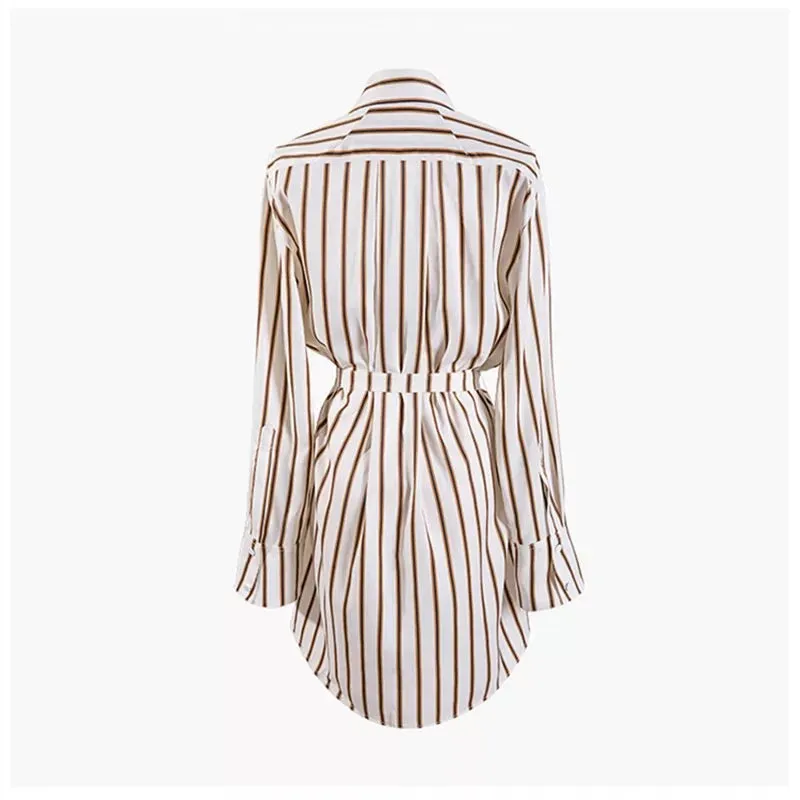 Striped Patchwork Shirt Blouse
