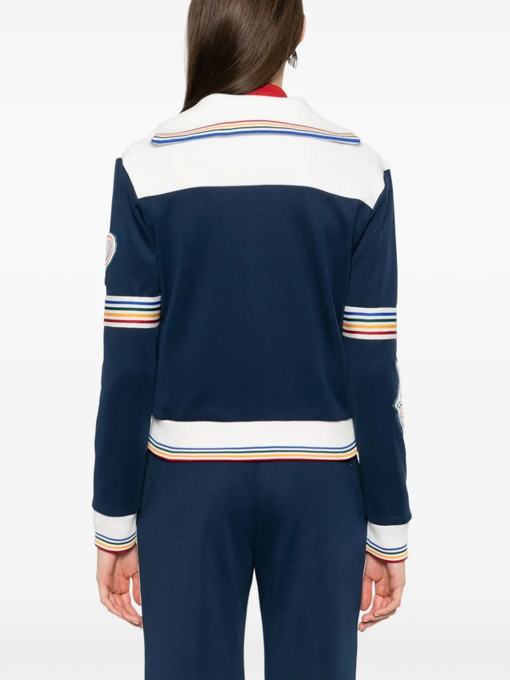 striped-trim jacket
