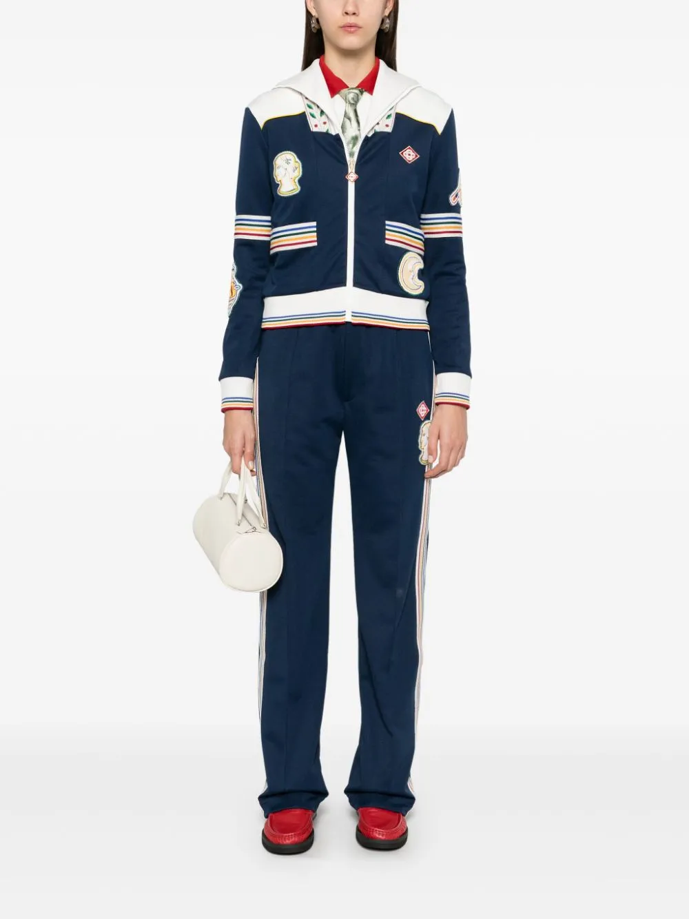 striped-trim jacket