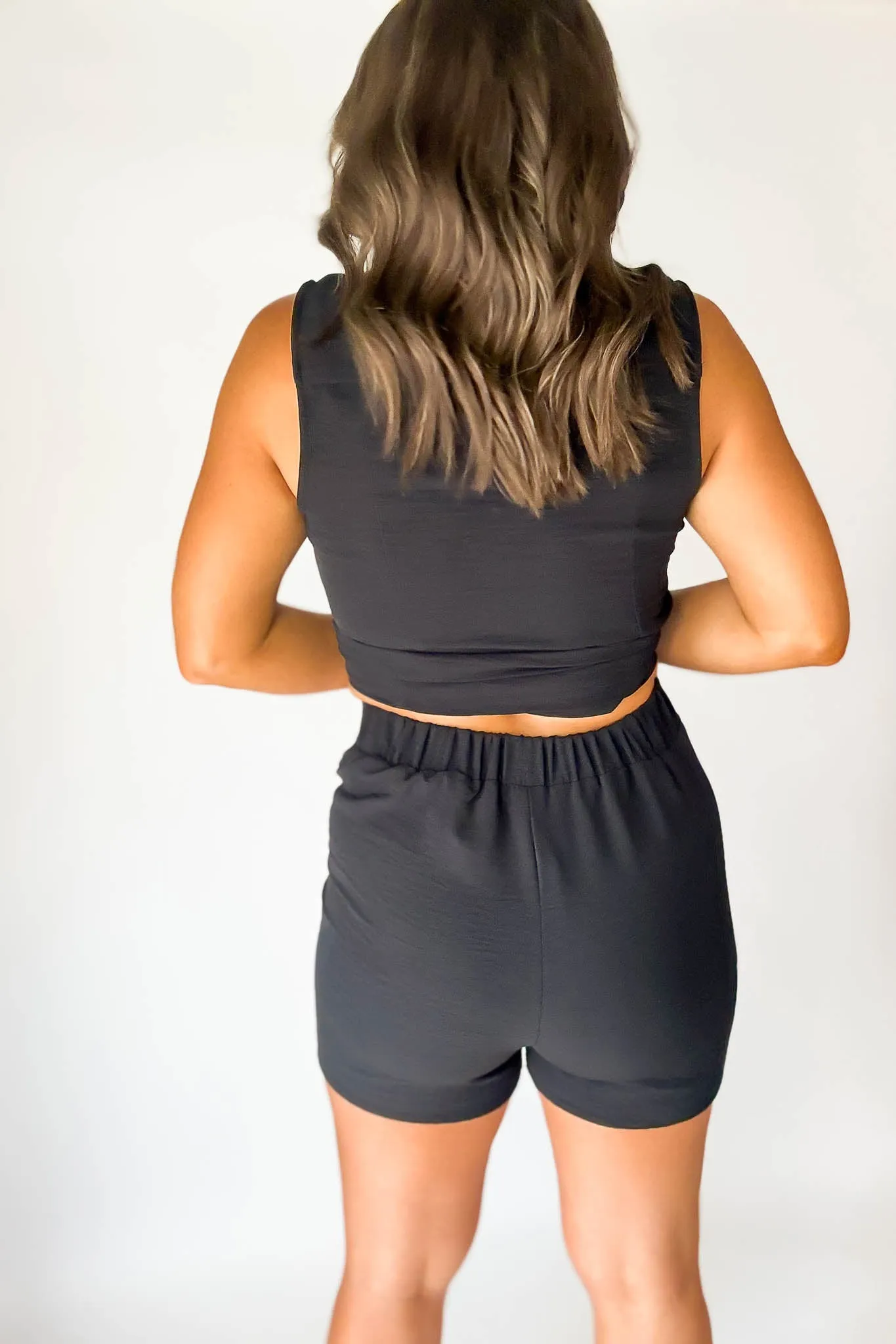 Summer Days Black Airflow Shorts