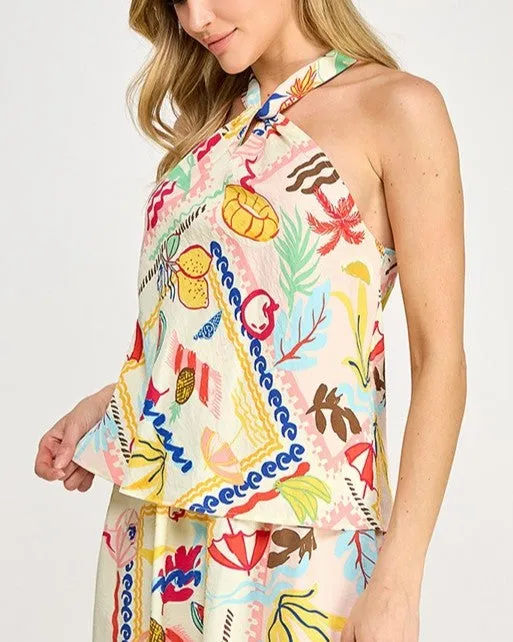 Summer Vacation Halter Top - Multi