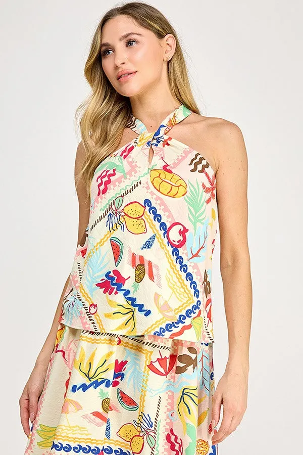 Summer Vacation Halter Top - Multi