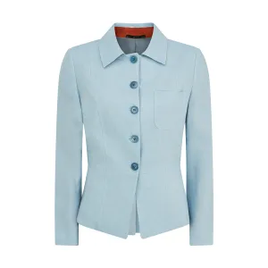Tailored Linen Blue Jacket