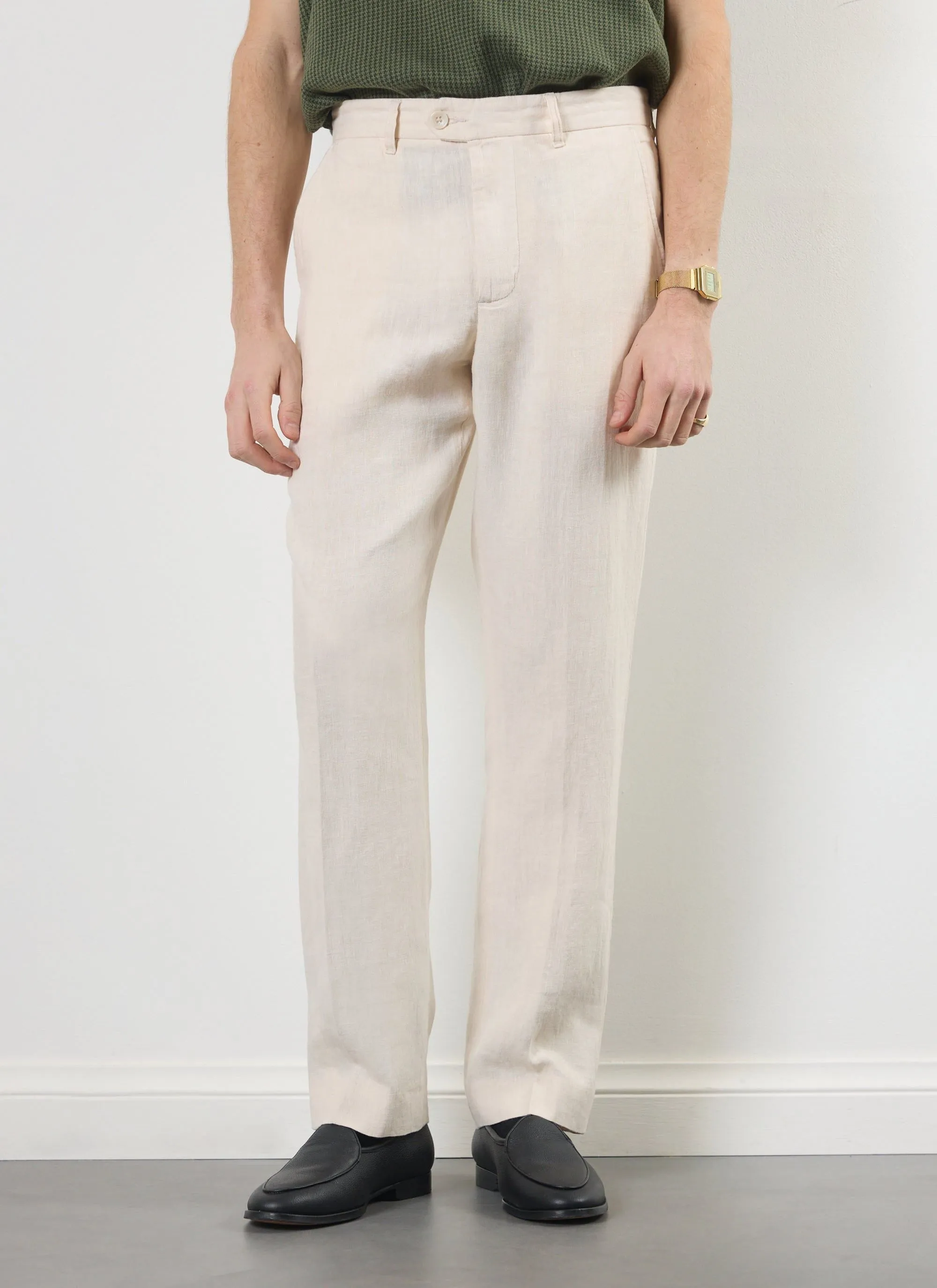 Tailored Linen Trousers | Stone