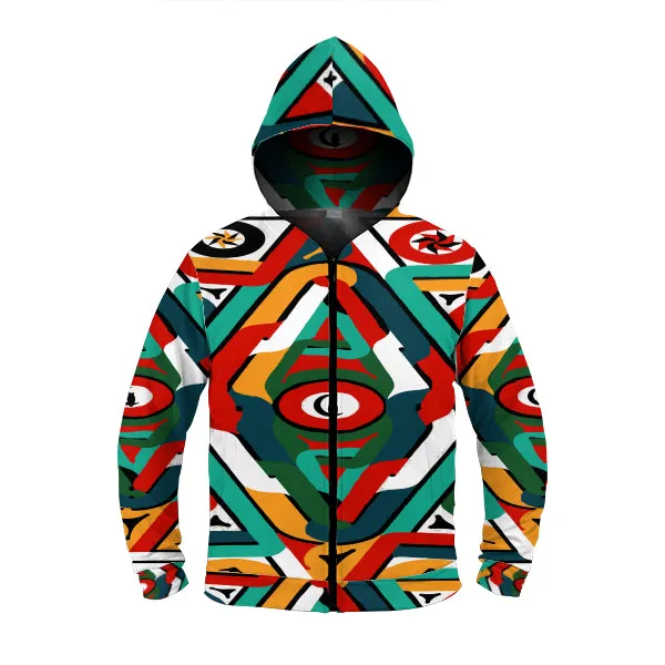 Tembe Art Maroons Zipper Hoodie