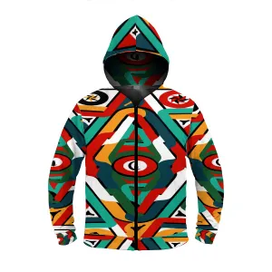 Tembe Art Maroons Zipper Hoodie