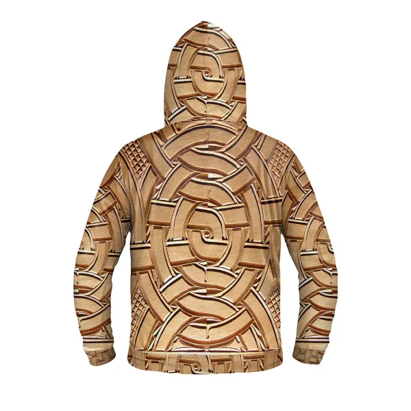 Tembe Art Wood Zipper Hoodie