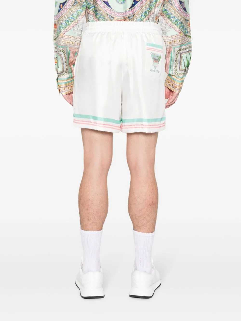 Tennis Club Icon silk track shorts
