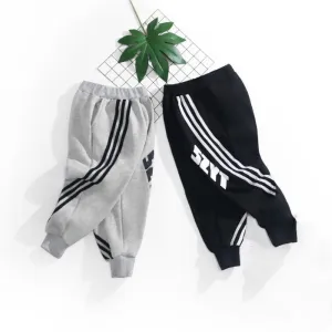Toddler Boy Letter Printed Striped Pants Boy Clothes Wholesale