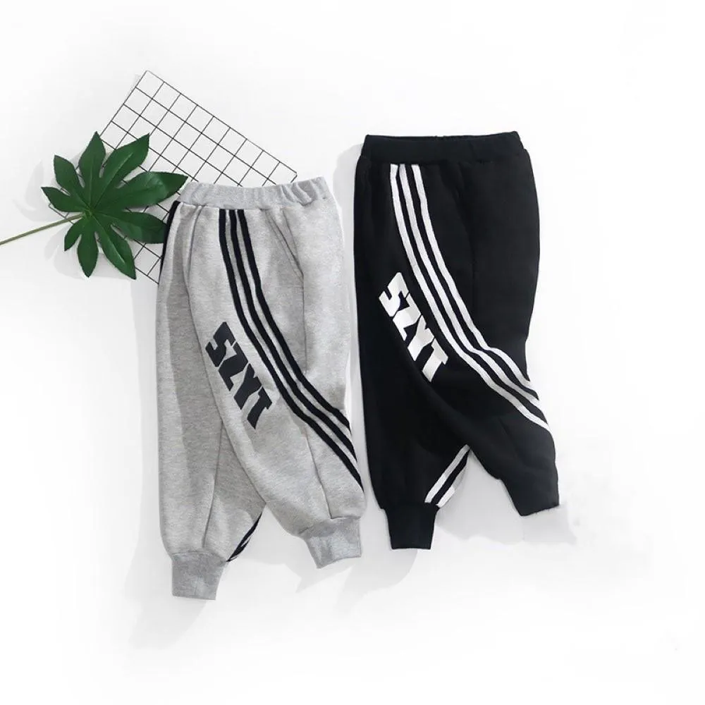 Toddler Boy Letter Printed Striped Pants Boy Clothes Wholesale