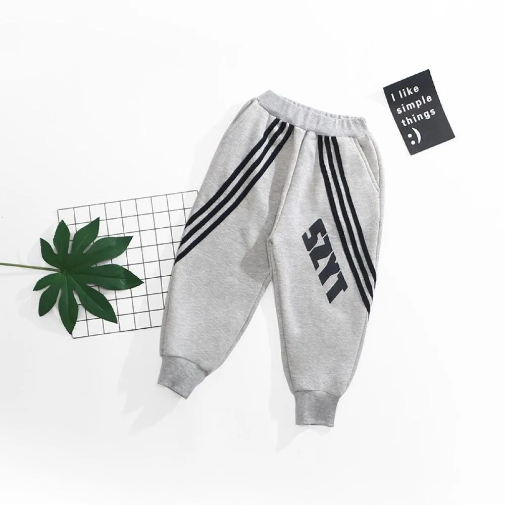 Toddler Boy Letter Printed Striped Pants Boy Clothes Wholesale