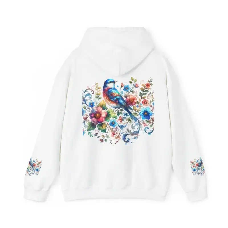 Unisex Heavy Hooded Sweatshirt Vibrant Bird