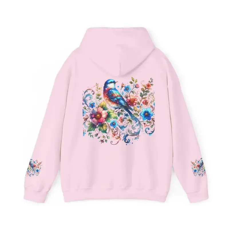 Unisex Heavy Hooded Sweatshirt Vibrant Bird
