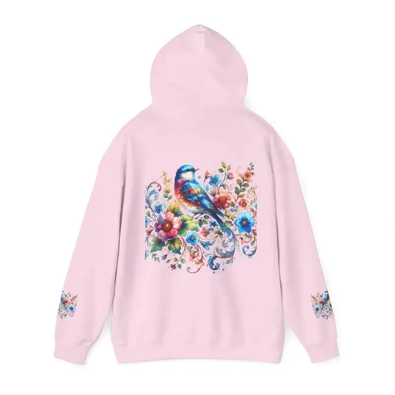 Unisex Heavy Hooded Sweatshirt Vibrant Bird