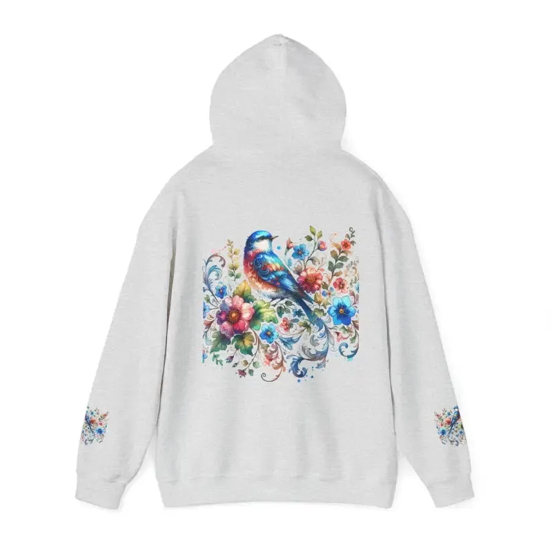 Unisex Heavy Hooded Sweatshirt Vibrant Bird