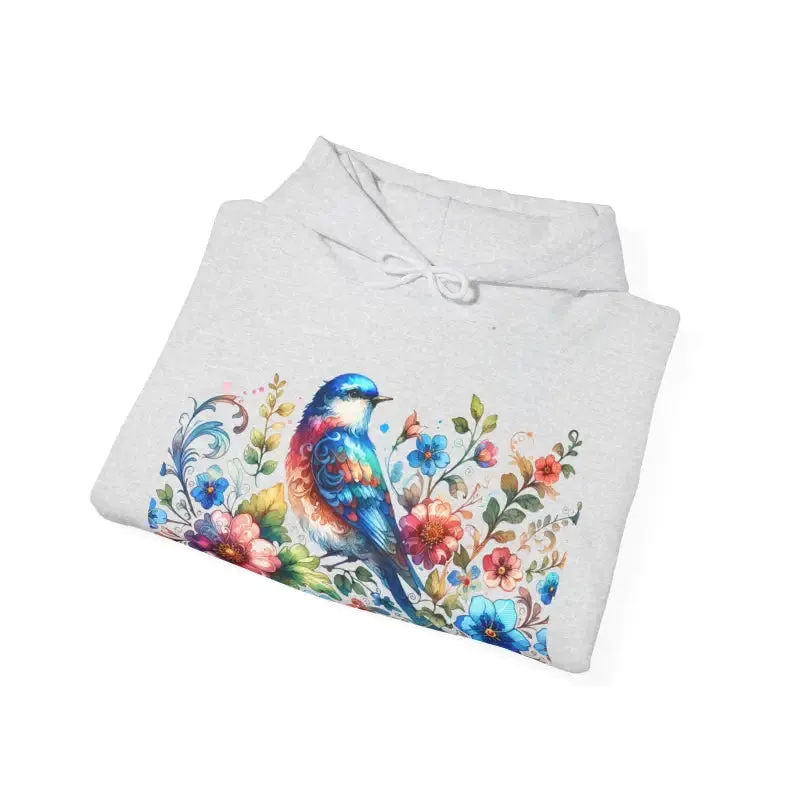 Unisex Heavy Hooded Sweatshirt Vibrant Bird