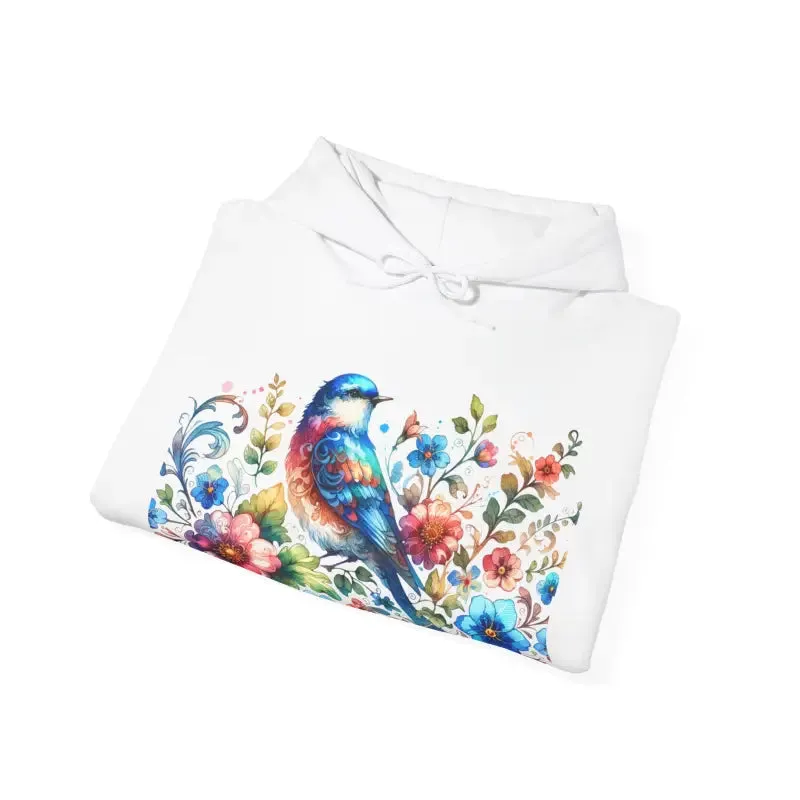 Unisex Heavy Hooded Sweatshirt Vibrant Bird