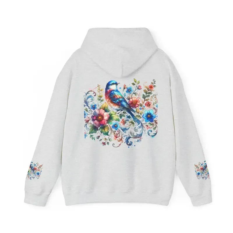 Unisex Heavy Hooded Sweatshirt Vibrant Bird