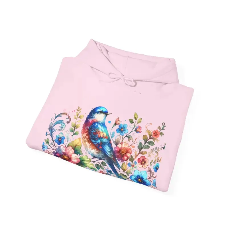 Unisex Heavy Hooded Sweatshirt Vibrant Bird