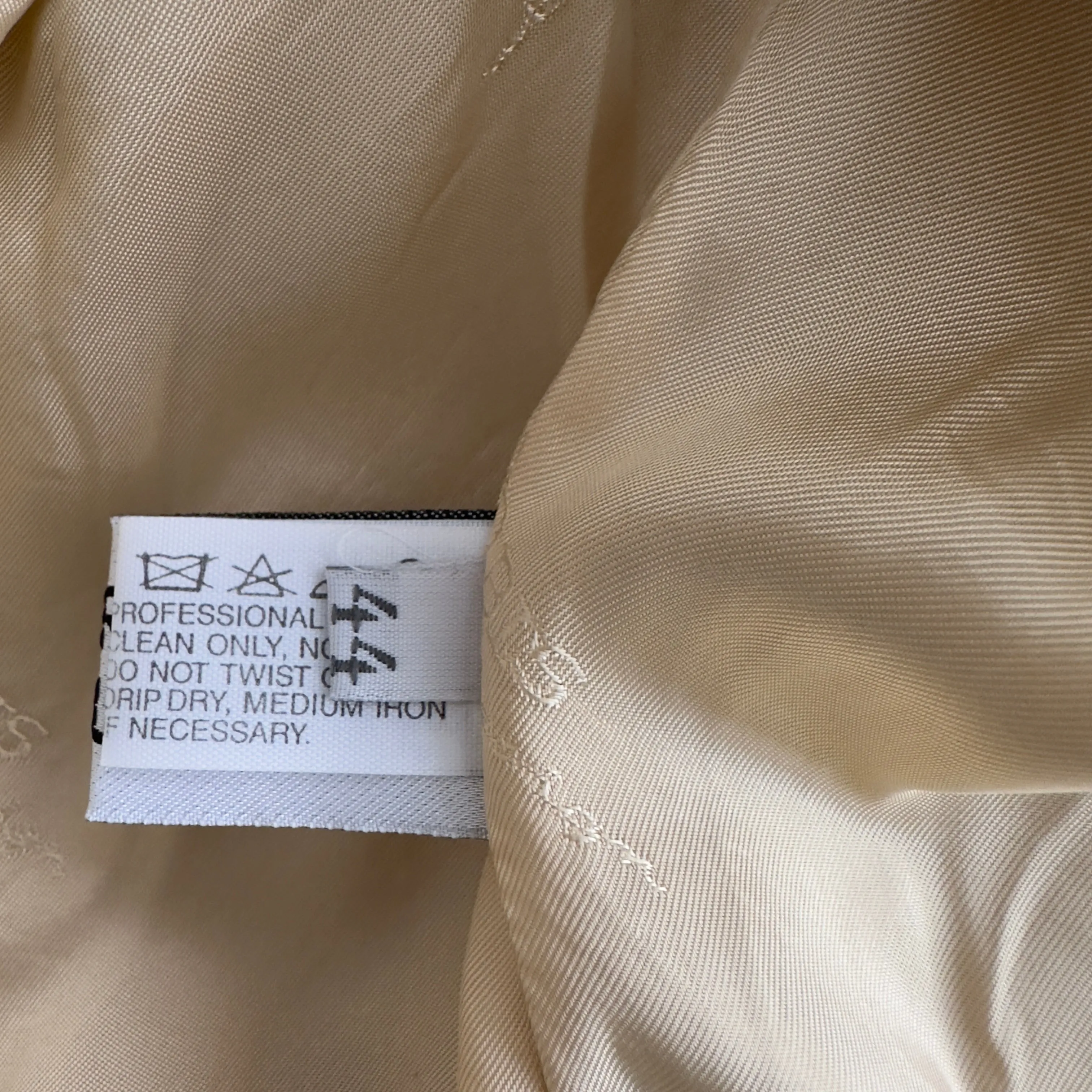 Vintage Beige Worsted Wool Blazer