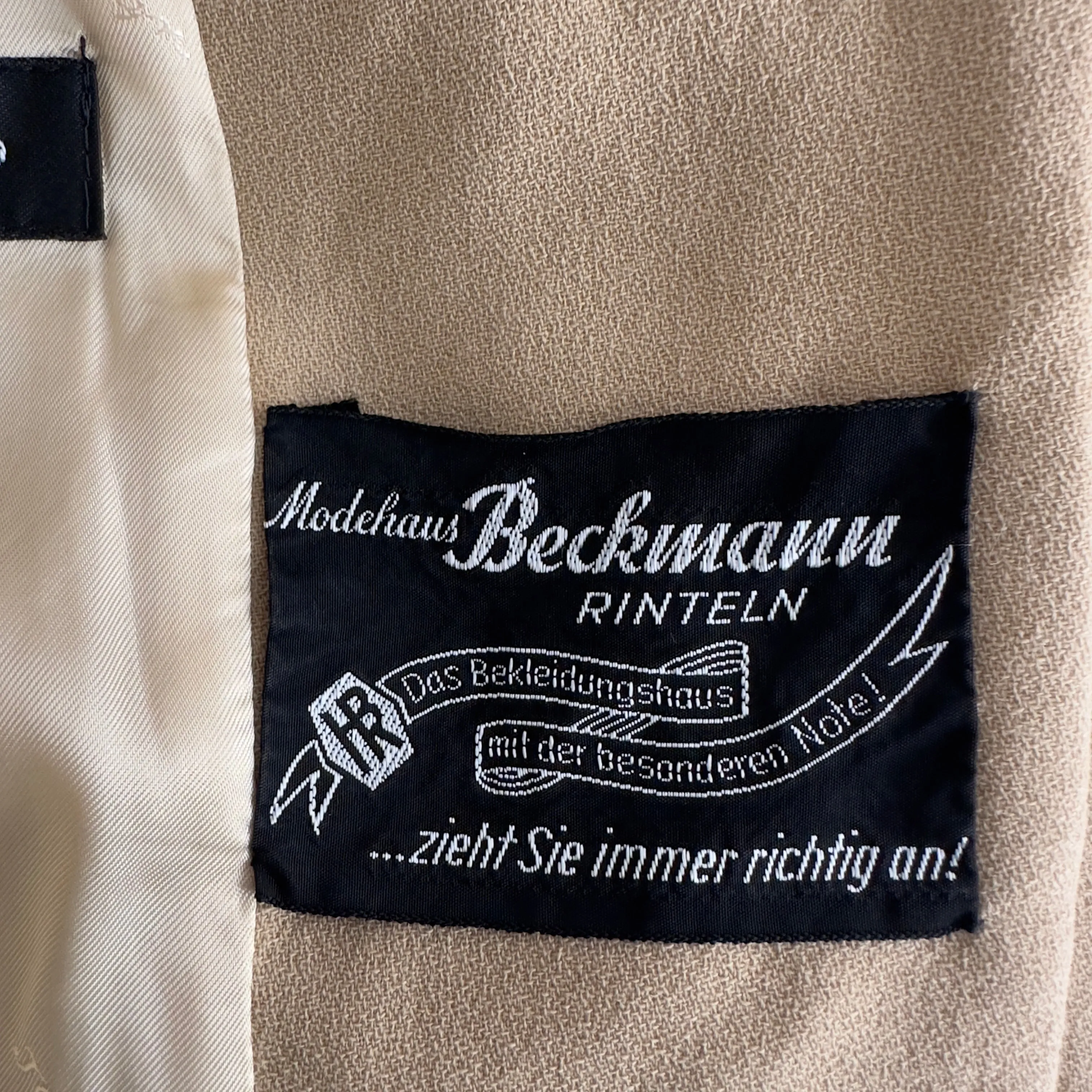 Vintage Beige Worsted Wool Blazer