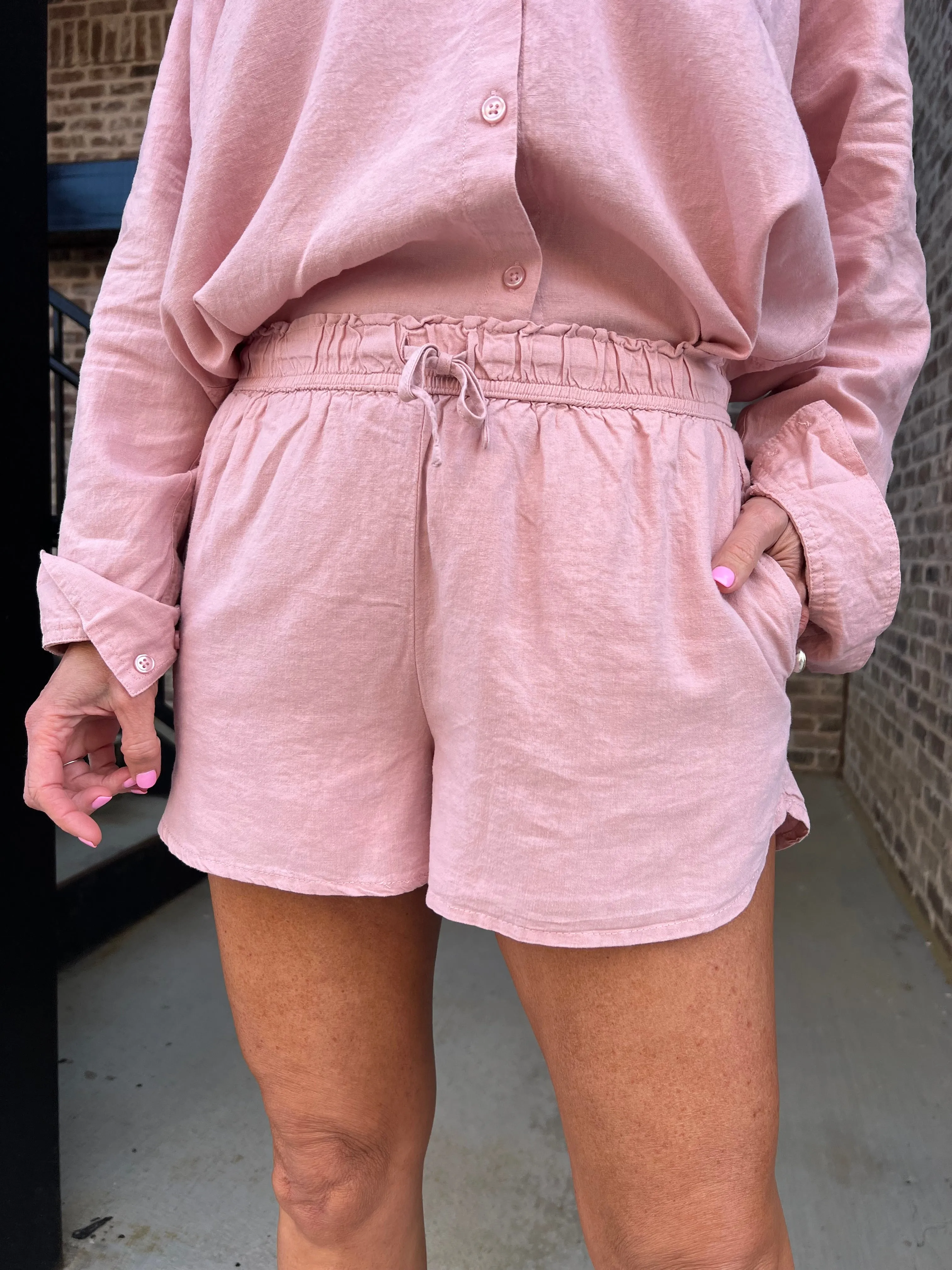 Z Supply | The Perfect Linen Short Pink Smoke