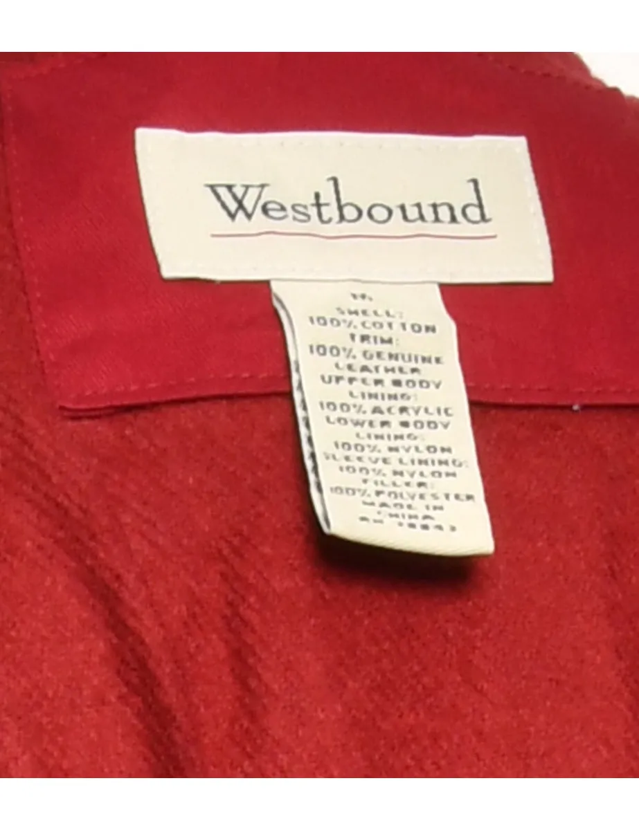 Zip-Front Red Classic Jacket - M